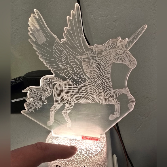 Unicorn Night Light 3D Light Lamp Color Changing Bedside Lamp Focusky - Picture 14 of 16